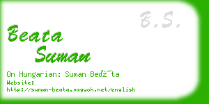 beata suman business card